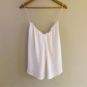 Rory Beca Cream Fray Trim Tank
